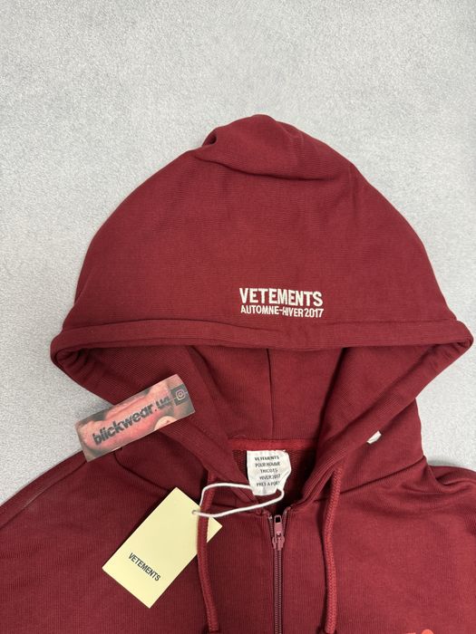 Зип Худи Vetements May Rhe Bridges Red hoodie M L Xl balenciaga — фото 2