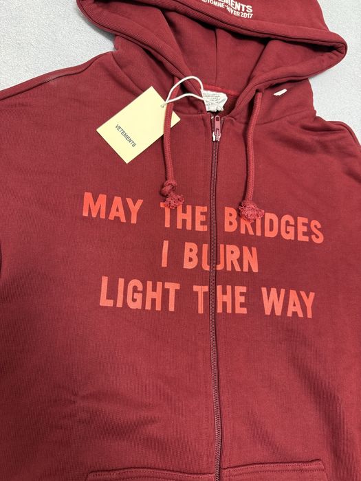 Зип Худи Vetements May Rhe Bridges Red hoodie M L Xl balenciaga — фото 3