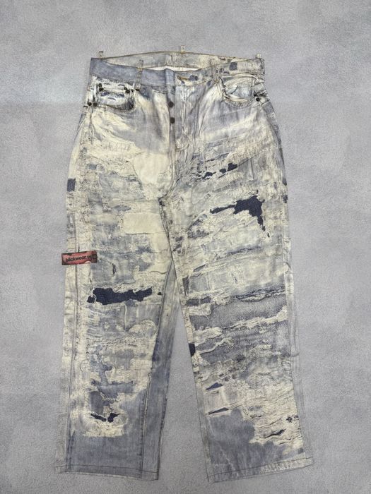 Штаны джинсы Acne Studios Blue printed jeans M l Xl
