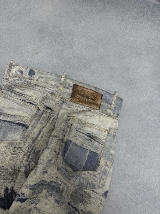Штаны джинсы Acne Studios Blue printed jeans M l Xl — фото 3