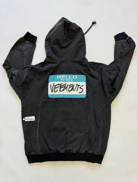 зип худи Vetements Hello my name is — фото 3