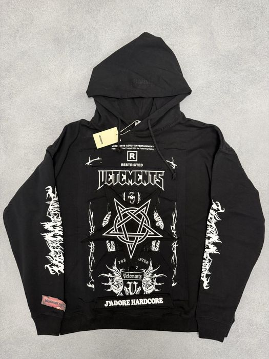 худи Vetements Hardcore Restricted hoodie black L Xl