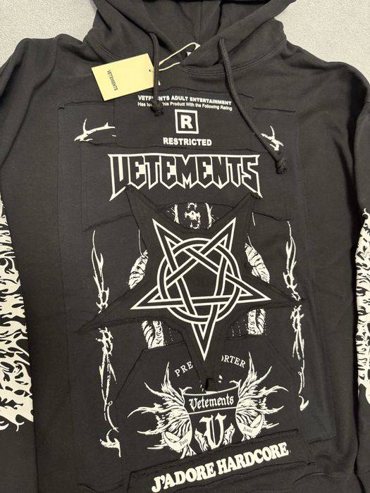 худи Vetements Hardcore Restricted hoodie black L Xl — фото 2