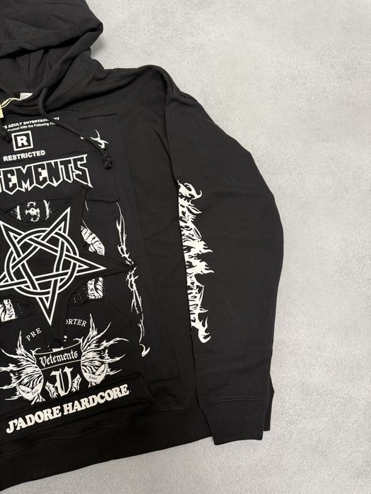 худи Vetements Hardcore Restricted hoodie black L Xl — фото 4