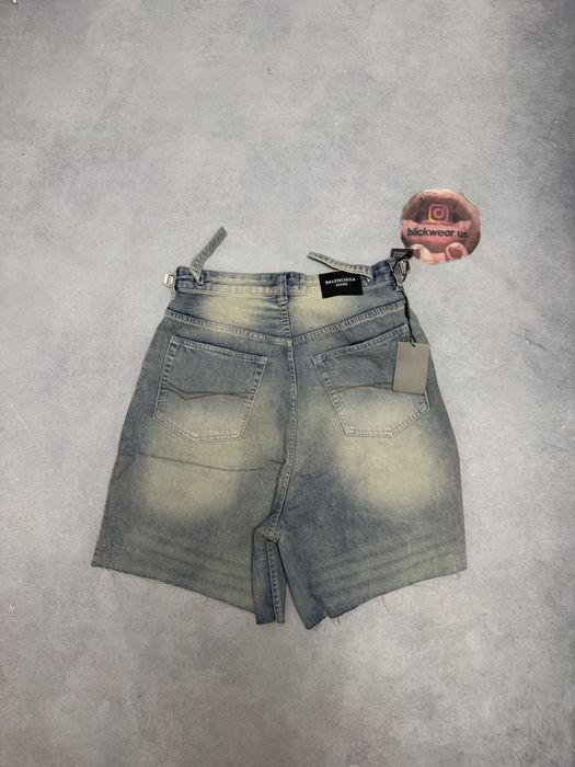 шорты Balenciaga Blue jeans shorts голубые polar jaded london vetement — фото 3