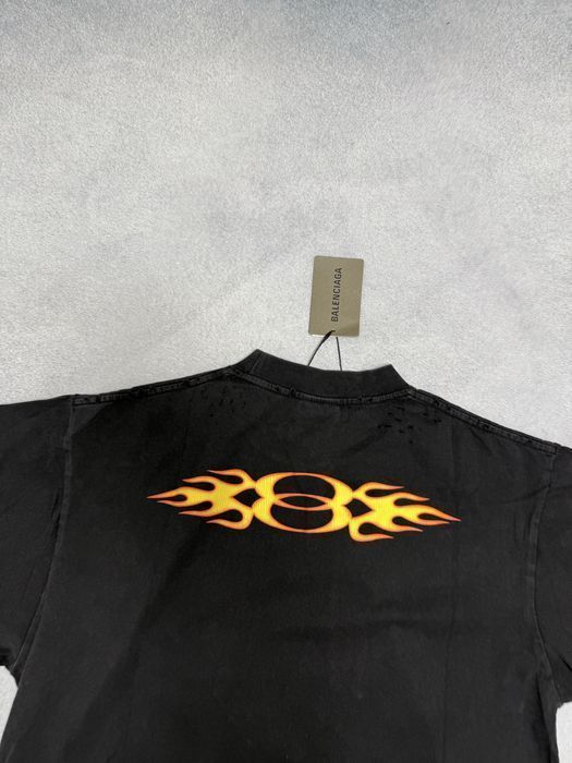 футболка Balenciaga Unity logo fire tee S M L — фото 7