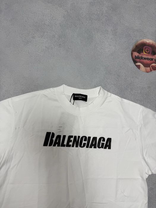 футболка Balenciaga Destress white tee S M L — фото 2