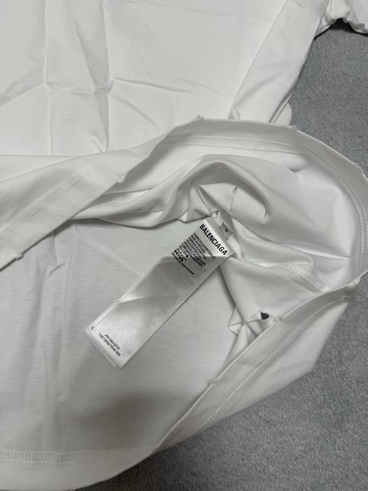 футболка Balenciaga Destress white tee S M L — фото 3