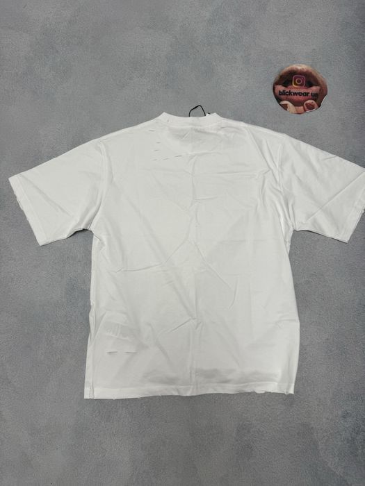футболка Balenciaga Destress white tee S M L — фото 4