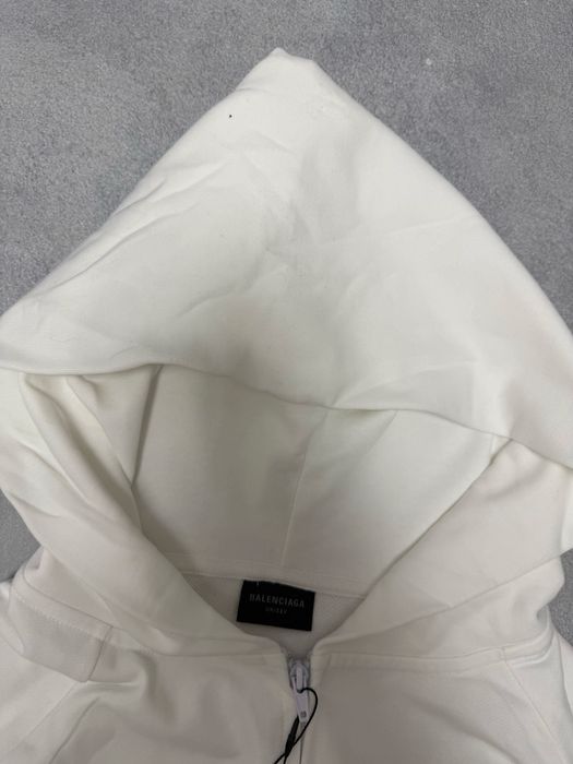 худи Balenciaga White Zip up S M L — фото 3