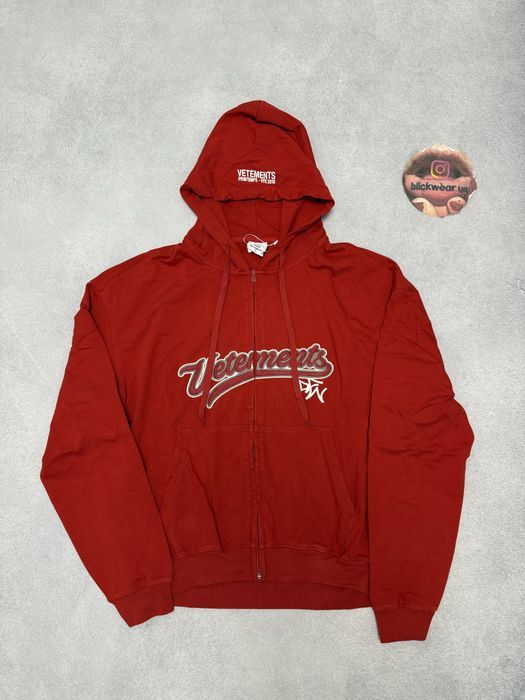 зип худи Vetements Bro red zip up