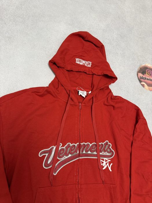зип худи Vetements Bro red zip up — фото 2