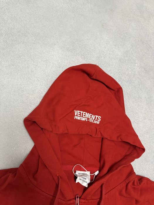 зип худи Vetements Bro red zip up — фото 3
