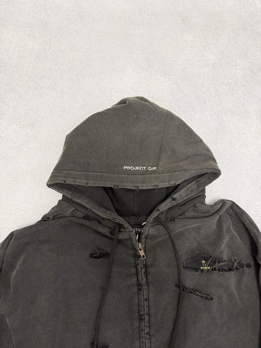 Зип худи бомбер destress Grailz Project M L balenciaga vetements — фото 2