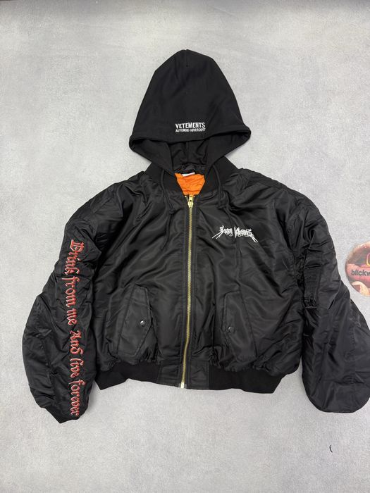 куртка бомбер Vetements Tfd Total fucking darkness