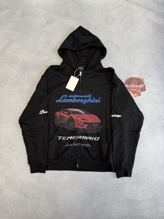 зип худи Balenciaga Lamborghini black zip up M L vetements