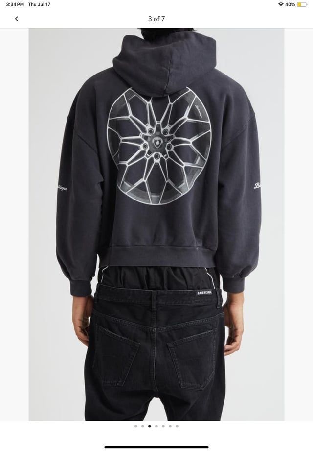 зип худи Balenciaga Lamborghini black zip up M L vetements — фото 5
