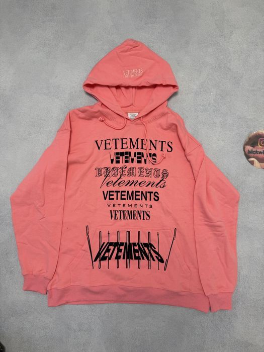 Худи Vetements Pink logo M L