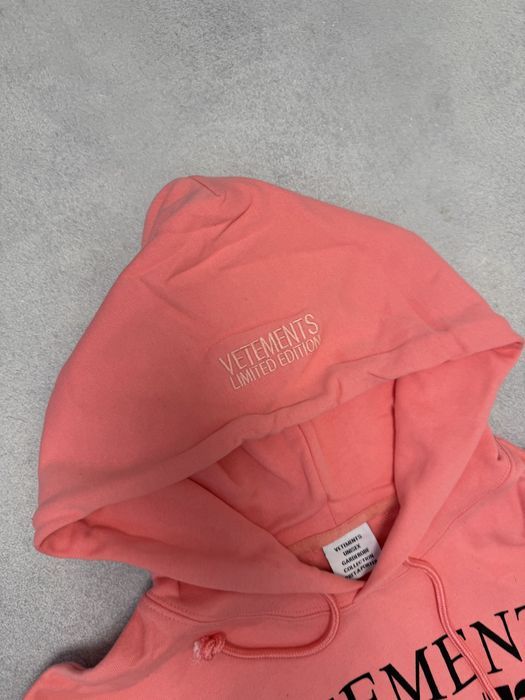 Худи Vetements Pink logo M L — фото 2