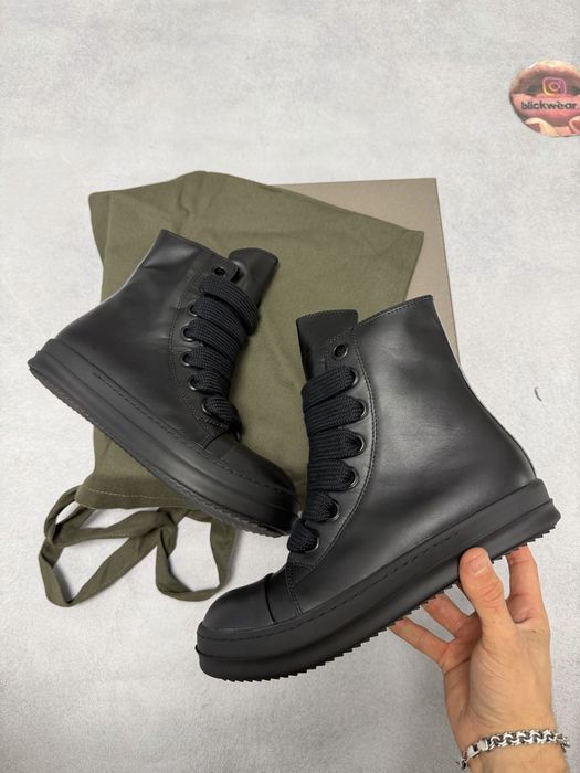 кроссовки кеды черевики Rick Owens Ramones Jambo black 44 45 vetements