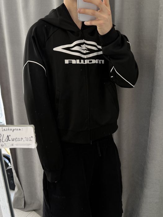 зип худи Mowalola Black zip up S M L balenciaga grailz project rick — фото 5
