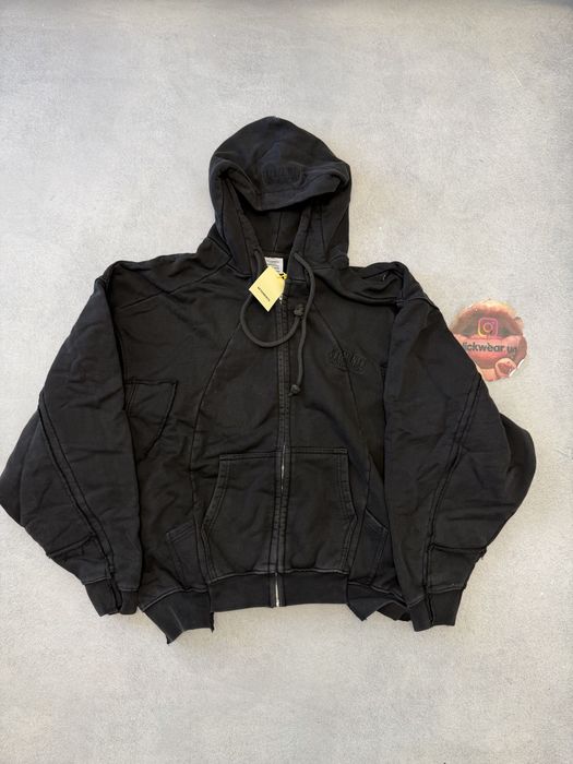 зип худи  Vetements Deconstructed zip up Black M L  balenciaga grailz