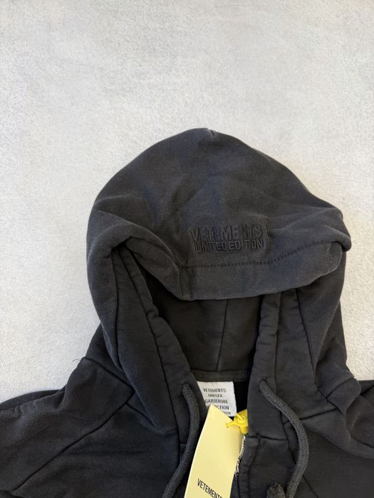 зип худи  Vetements Deconstructed zip up Black M L  balenciaga grailz — фото 2