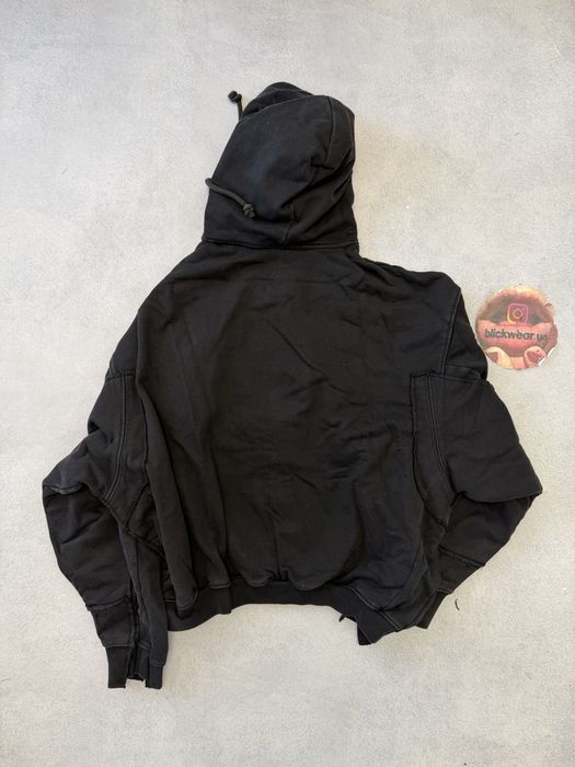 зип худи  Vetements Deconstructed zip up Black M L  balenciaga grailz — фото 5