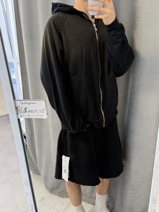 зип худи Rick Owens Washed zip M L vetements balenciaga maison margiel — фото 6