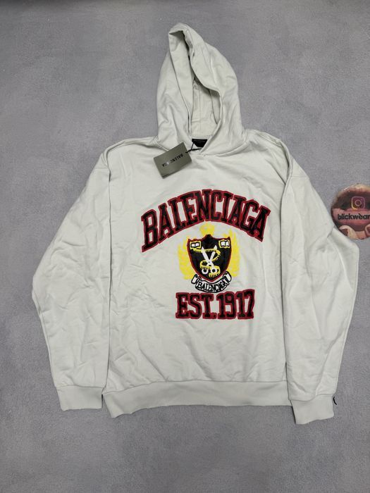 худи Balenciaga 1917 est jersey white M L vetements grailz maison marg