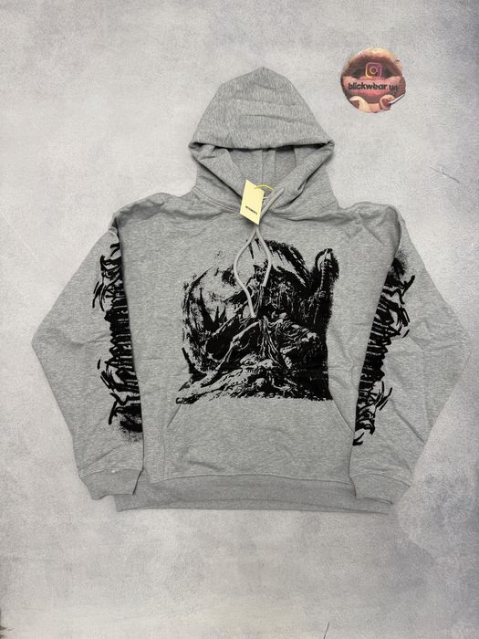 худи Vetements Gothic logo hoodie grey S M L