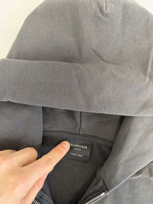 зип худи Balenciaga X Ebay Zip up M L vetements rick owens — фото 3