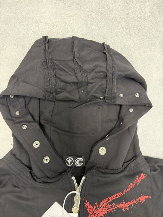 зип худи Thug club Dragon zip black red vetements project gr chrome — фото 3
