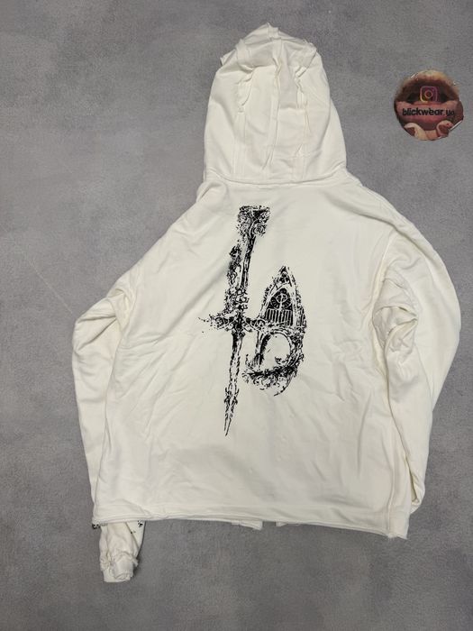 зип худи Thug club Dragon zip white vetements project gr chrome — фото 4