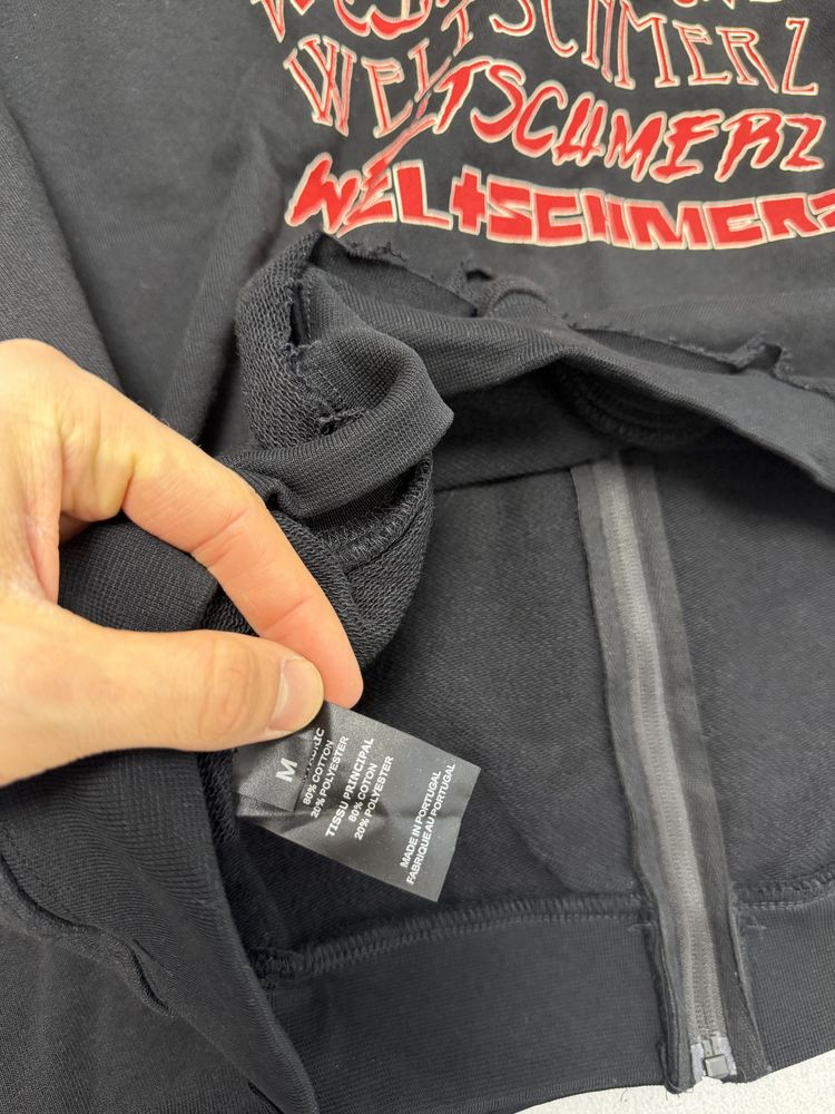 зип худи VETEMENTS ZURICH zip up M L balenciaga rick owens raf simons — фото 8