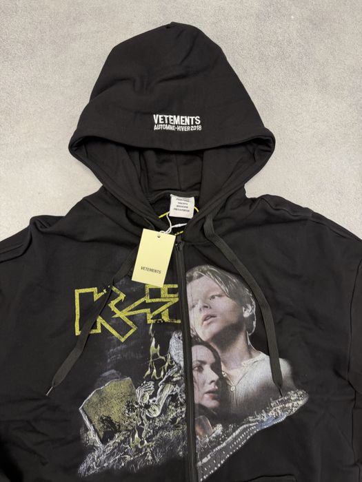 Зип Худи Vetememts TITANIC ZIP UP m l balenciaga rick owens black — фото 2
