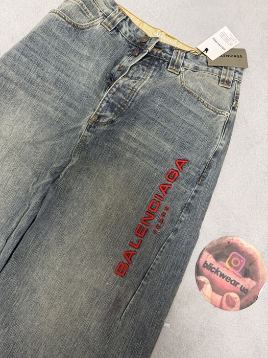 штани джинси Balenciaga Logo jeans M L Vetements rick owens  project — фото 2