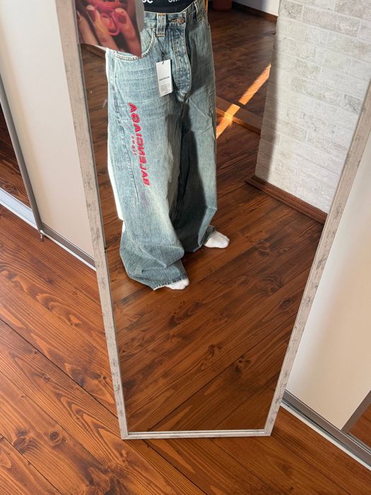 штани джинси Balenciaga Logo jeans M L Vetements rick owens  project — фото 3