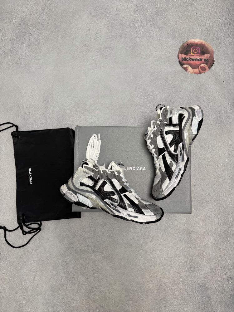 кроссовки кросы Balenciaga Runners grey white 41 42 43 кеды  maison