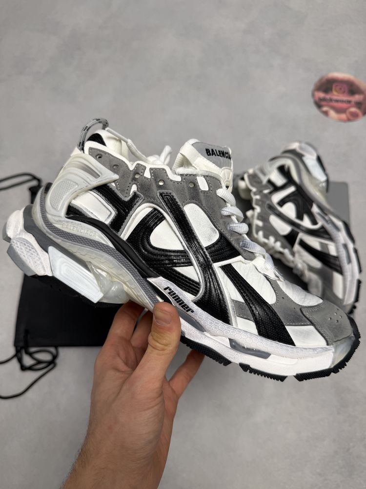 кроссовки кросы Balenciaga Runners grey white 41 42 43 кеды  maison — фото 2