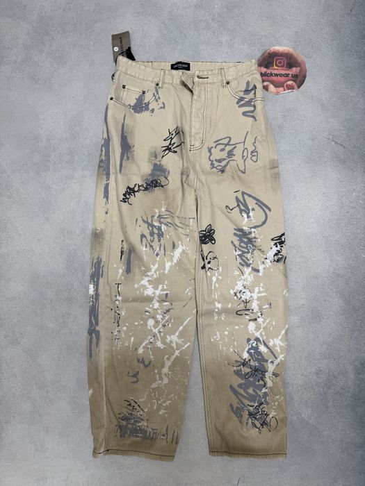 штаны джинсы Balenciaga Grafity jeans Vanille M L rick owens vetements