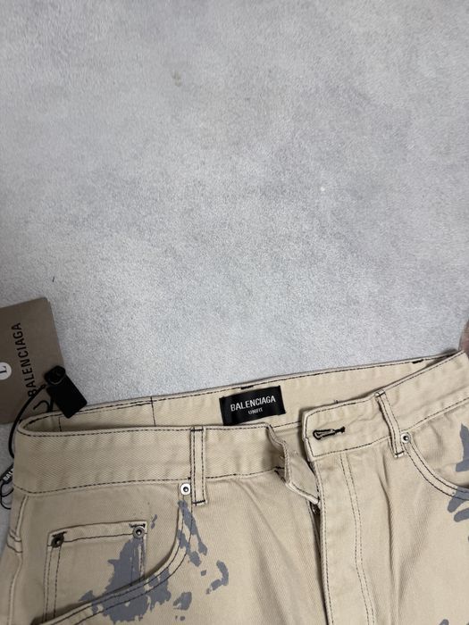 штаны джинсы Balenciaga Grafity jeans Vanille M L rick owens vetements — фото 2
