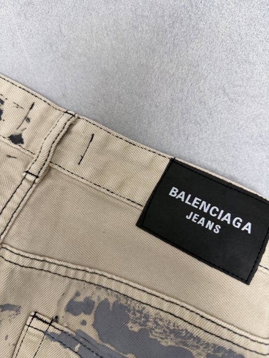 штаны джинсы Balenciaga Grafity jeans Vanille M L rick owens vetements — фото 5