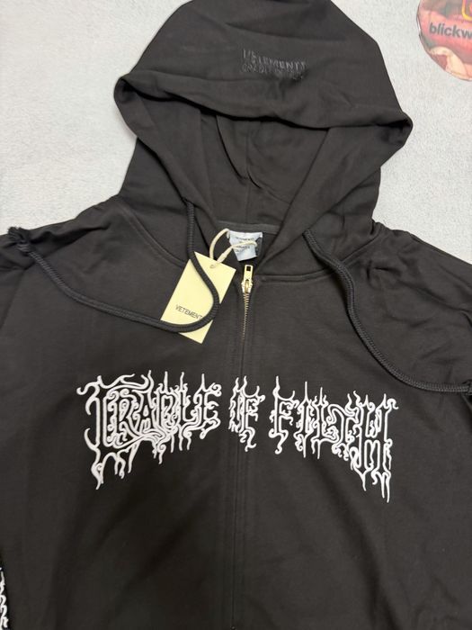 зип худи Vetements metalized black zip up balenciaga rick owens — фото 3