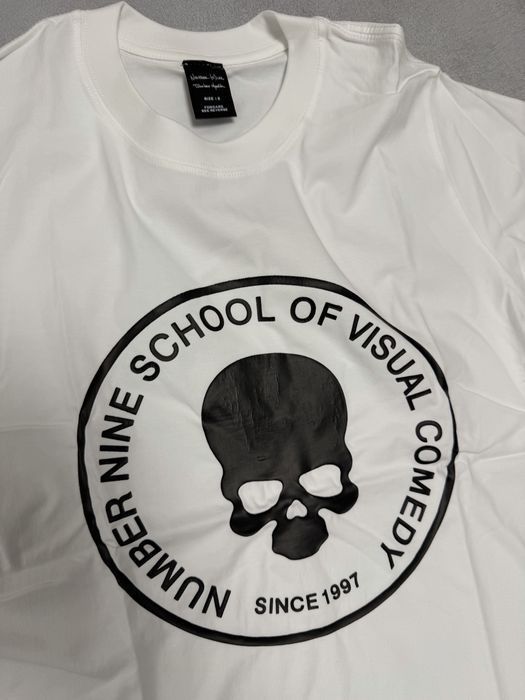 футболка Number nine School of vision white tee S M L balenciaga mm6 — фото 2