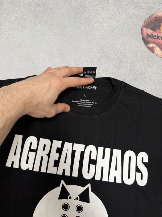 футболка Ken Carson Agreat Chaos black M L balenciaga vetements rick — фото 2