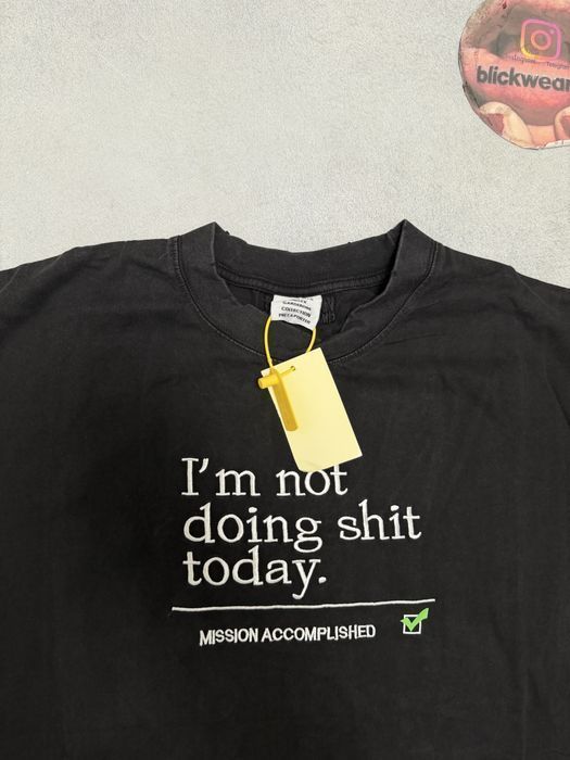 футболка Vetements im not doing shit tee S M L balenciaga rick owens maison margiela — фото 2