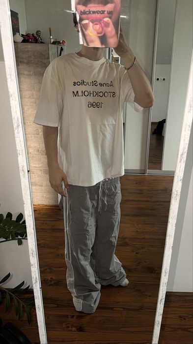 футболка Acne studios White logo tee S M L Stockholm balenciaga rick owens vetements maison margiela — фото 5