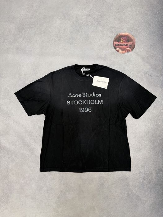 футболка Acne studios Black Stockholm S M L