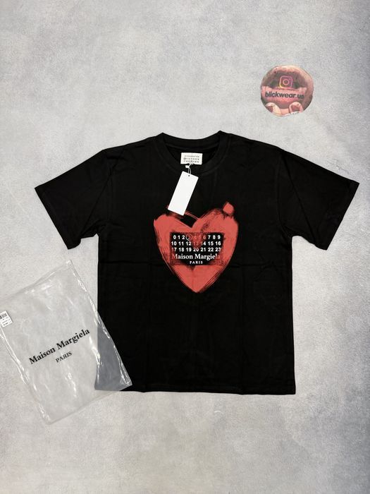 футболка Maison Margiela Black Hearts S M L vetements balenciaga rick owens maison margiela